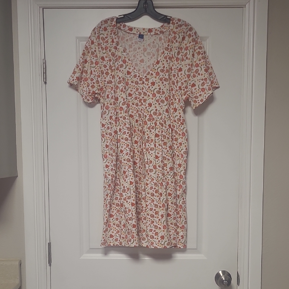 Old Navy Orange Flutter Sleeve Sundress